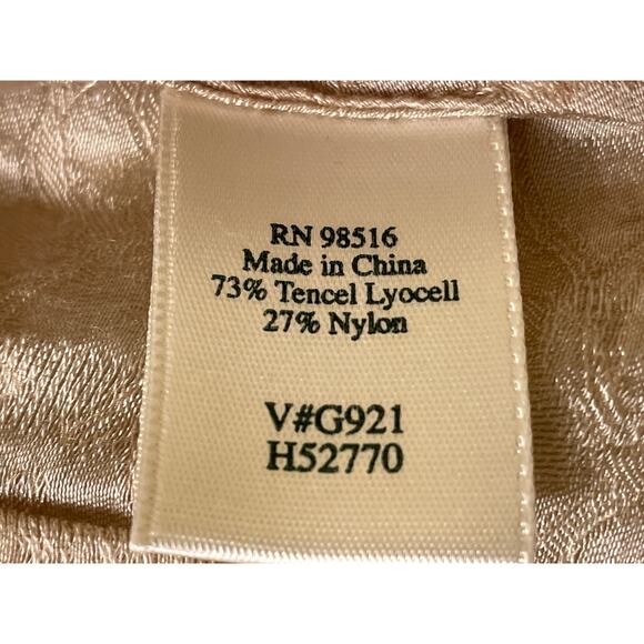 Coldwater Creek Womens Size Large Tencel Pin Tuck Pleated Tunic Top Beige - Picture 4 of 8